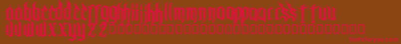 ChaosandpainCnp Font – Red Fonts on Brown Background