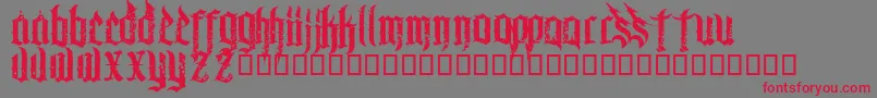 ChaosandpainCnp Font – Red Fonts on Gray Background