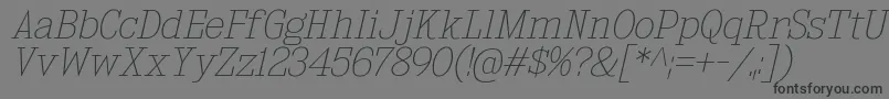 KingsbridgeUlIt Font – Black Fonts on Gray Background