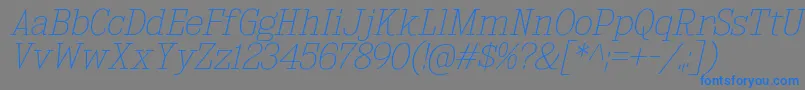 KingsbridgeUlIt Font – Blue Fonts on Gray Background