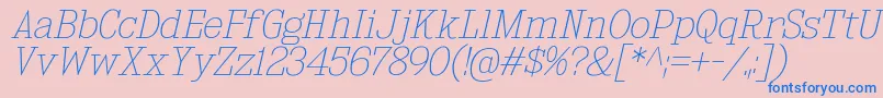 KingsbridgeUlIt Font – Blue Fonts on Pink Background