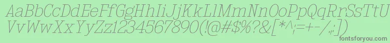 KingsbridgeUlIt Font – Gray Fonts on Green Background