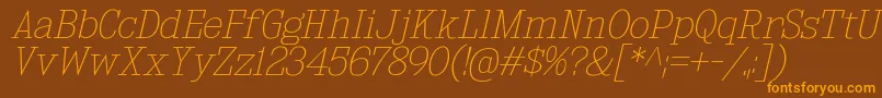 KingsbridgeUlIt Font – Orange Fonts on Brown Background