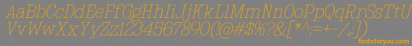 KingsbridgeUlIt Font – Orange Fonts on Gray Background