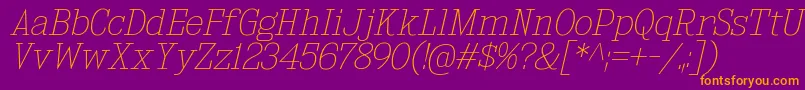 KingsbridgeUlIt Font – Orange Fonts on Purple Background