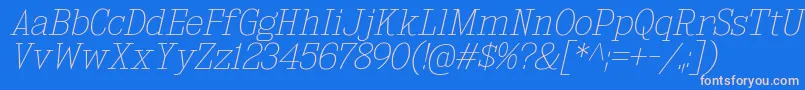 KingsbridgeUlIt Font – Pink Fonts on Blue Background