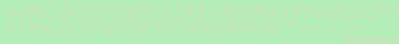 KingsbridgeUlIt Font – Pink Fonts on Green Background