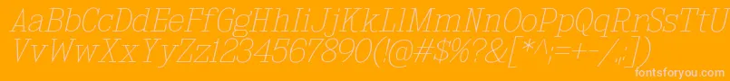 Шрифт KingsbridgeUlIt – розовые шрифты на оранжевом фоне