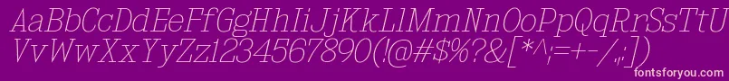KingsbridgeUlIt Font – Pink Fonts on Purple Background