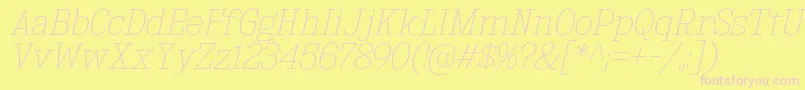 KingsbridgeUlIt Font – Pink Fonts on Yellow Background