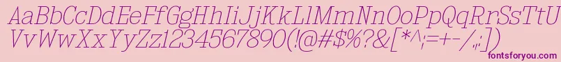 KingsbridgeUlIt Font – Purple Fonts on Pink Background