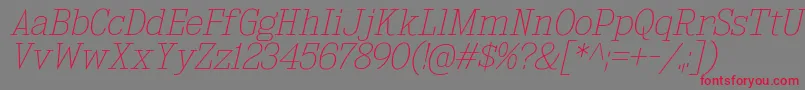 KingsbridgeUlIt Font – Red Fonts on Gray Background