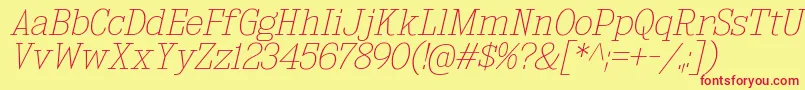 KingsbridgeUlIt Font – Red Fonts on Yellow Background
