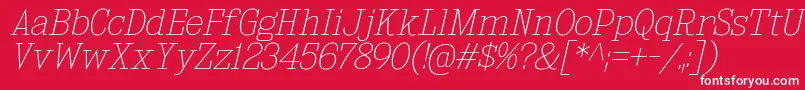 KingsbridgeUlIt Font – White Fonts on Red Background