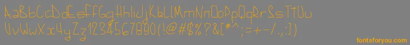 Pwaugust Font – Orange Fonts on Gray Background