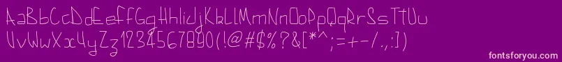 Pwaugust Font – Pink Fonts on Purple Background