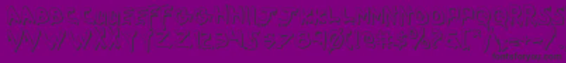 WereBeastShadow Font – Black Fonts on Purple Background