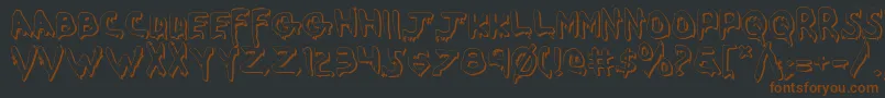 Шрифт WereBeastShadow – коричневые шрифты на чёрном фоне