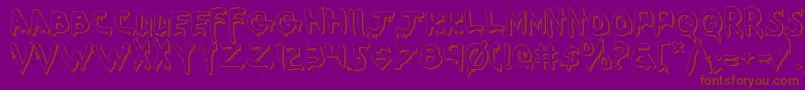 WereBeastShadow Font – Brown Fonts on Purple Background