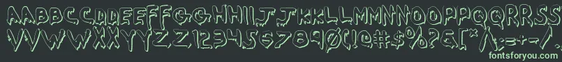 WereBeastShadow Font – Green Fonts on Black Background