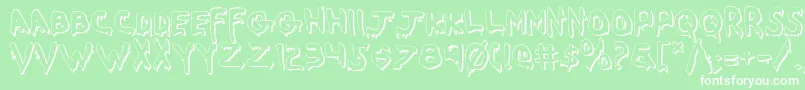 WereBeastShadow Font – White Fonts on Green Background