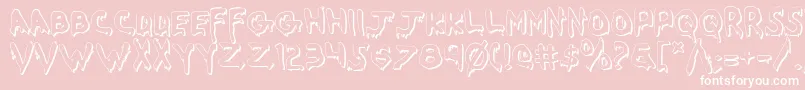 WereBeastShadow Font – White Fonts on Pink Background