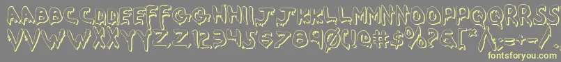 WereBeastShadow Font – Yellow Fonts on Gray Background