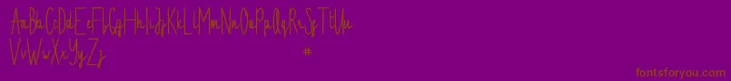 PameelaScriptDemo Font – Brown Fonts on Purple Background