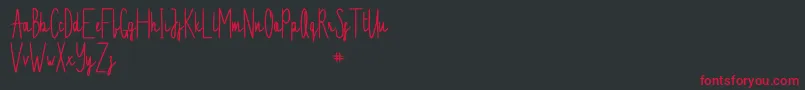 PameelaScriptDemo Font – Red Fonts on Black Background