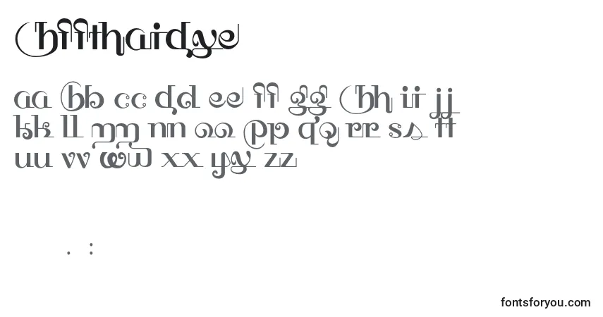 Schriftart HffThaiDye (45355) – Alphabet, Zahlen, spezielle Symbole
