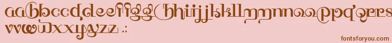 HffThaiDye Font – Brown Fonts on Pink Background