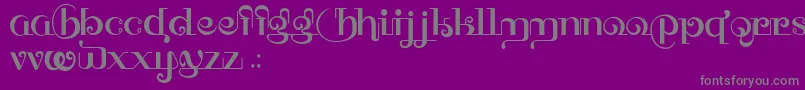 HffThaiDye Font – Gray Fonts on Purple Background