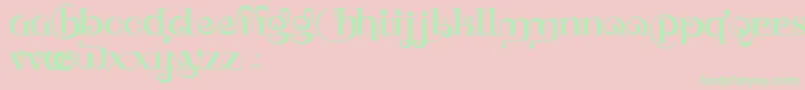 HffThaiDye Font – Green Fonts on Pink Background