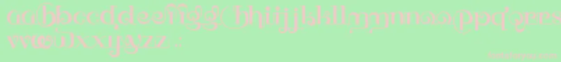 HffThaiDye Font – Pink Fonts on Green Background