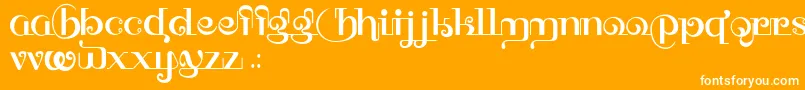 HffThaiDye Font – White Fonts on Orange Background