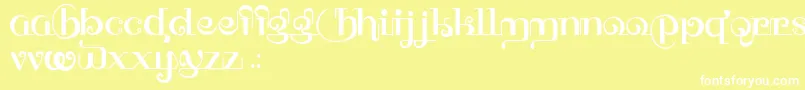 HffThaiDye Font – White Fonts on Yellow Background