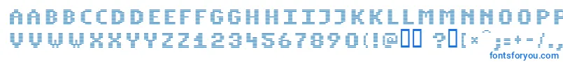 Шрифт Komon – синие шрифты