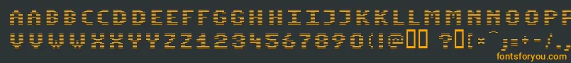 Шрифт Komon – оранжевые шрифты на чёрном фоне