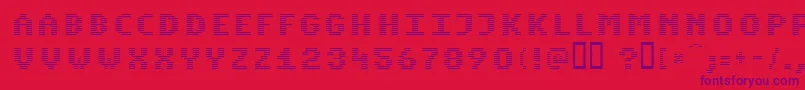 Komon Font – Purple Fonts on Red Background