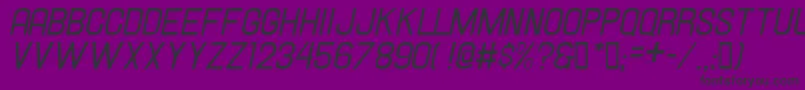 Hallandaleitalic Font – Black Fonts on Purple Background