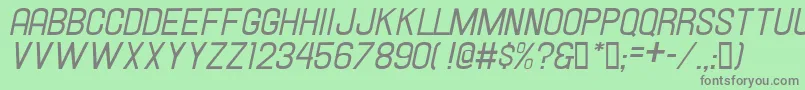 Hallandaleitalic Font – Gray Fonts on Green Background