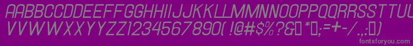 Hallandaleitalic Font – Gray Fonts on Purple Background