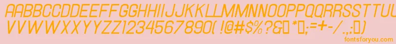 Hallandaleitalic Font – Orange Fonts on Pink Background