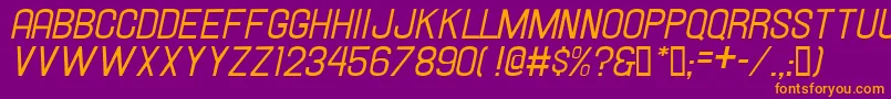 Шрифт Hallandaleitalic – оранжевые шрифты на фиолетовом фоне