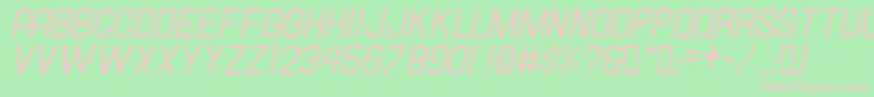 Hallandaleitalic Font – Pink Fonts on Green Background