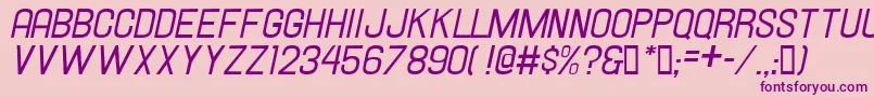 Hallandaleitalic Font – Purple Fonts on Pink Background