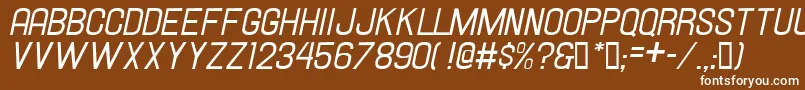 Hallandaleitalic Font – White Fonts on Brown Background