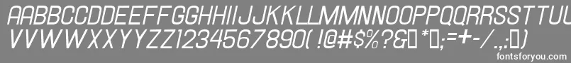 Więcej informacji o czcionce Hallandaleitalic Czcionka Hallandaleitalic – białe czcionki na szarym tle