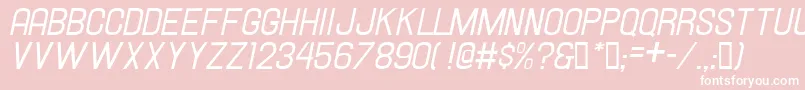 Hallandaleitalic Font – White Fonts on Pink Background