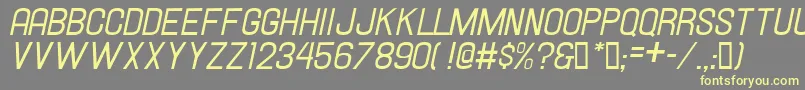 Hallandaleitalic Font – Yellow Fonts on Gray Background